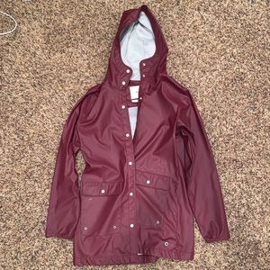 Burgundy Rain Parka